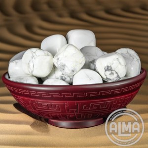 Howlita grupo en cuenco con logo